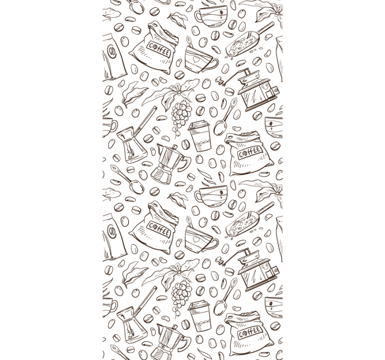 Kitchen roller blind coffee pattern set - TenStickers