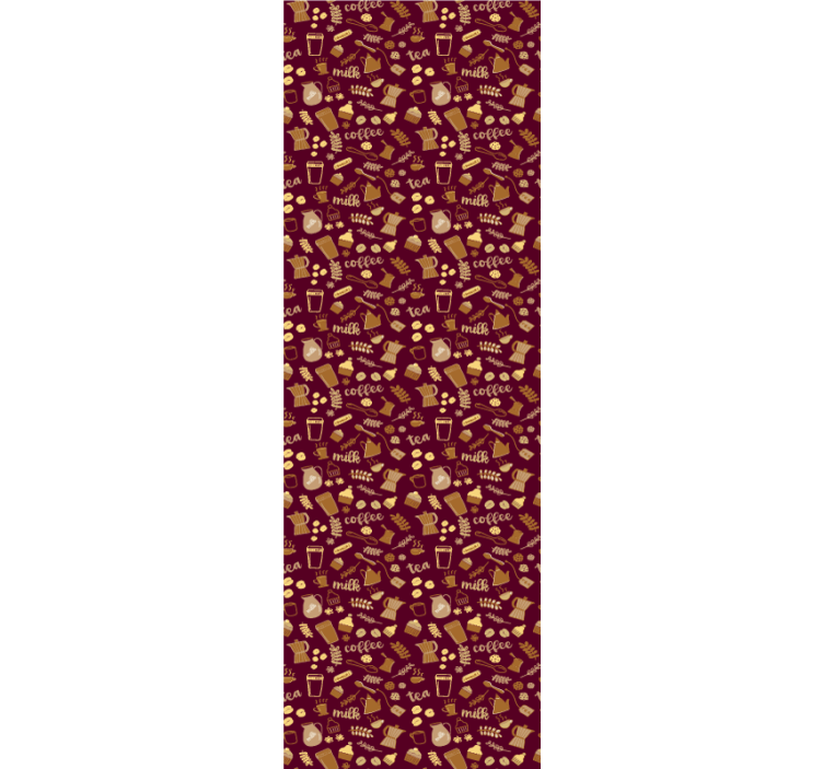 Kitchen roller blind with beverage pattern design - TenStickers