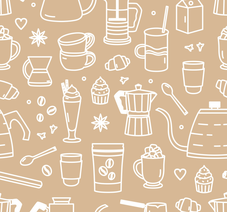 Kitchen roller blind café theme set - TenStickers
