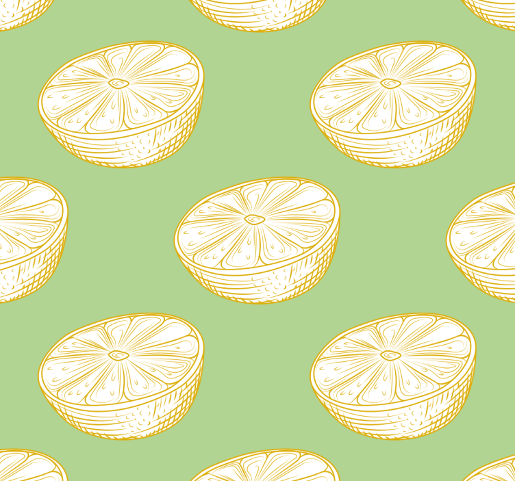 Kitchen roller blind with ornamental citrus design - TenStickers