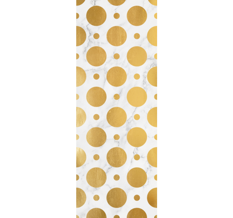 Kitchen roller blind with gold marble dots - TenStickers