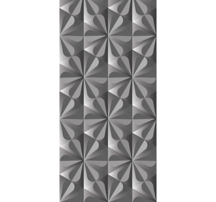 Kitchen roller blind vintage geometric flower design - TenStickers