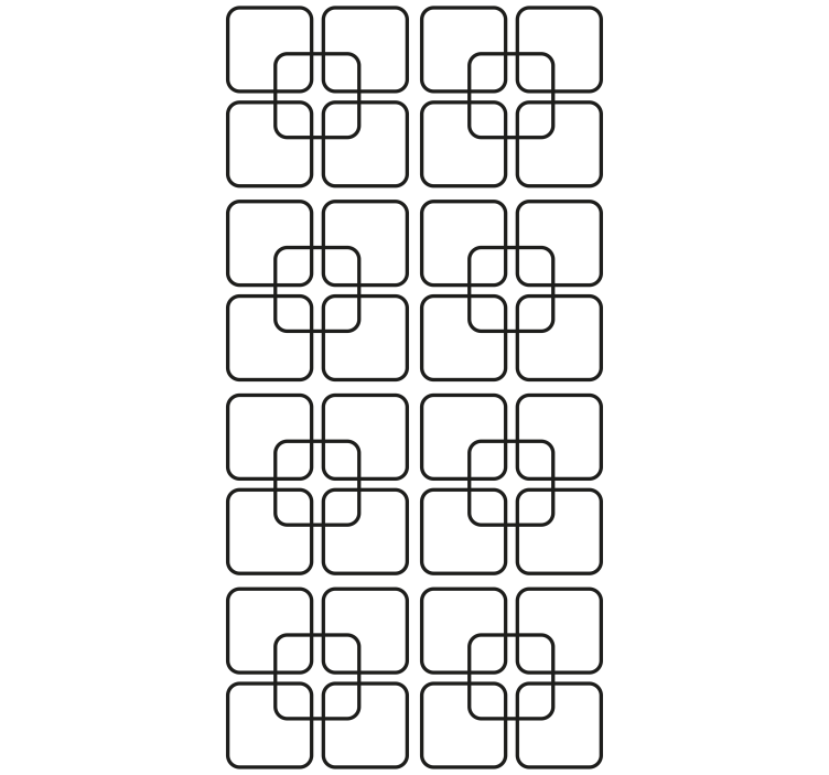Kitchen roller blind in black squares urban pattern - TenStickers