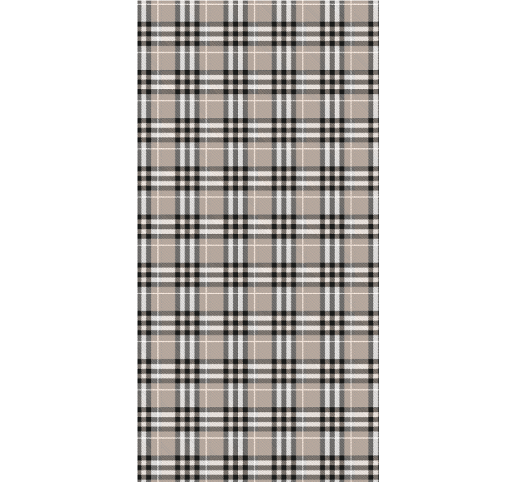 Kitchen roller blind in traditional scottish grey tartan - TenStickers
