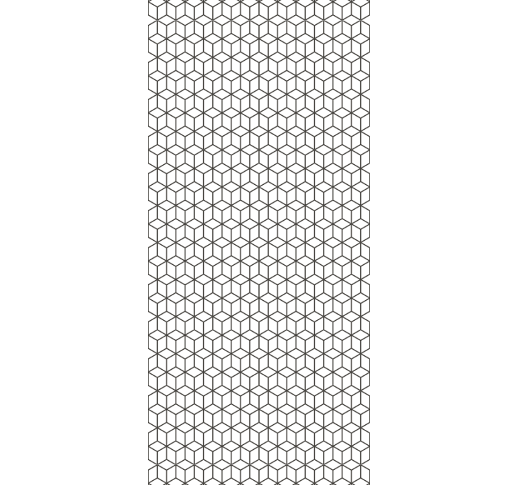 Kitchen roller blind with nordic style border cubes - TenStickers