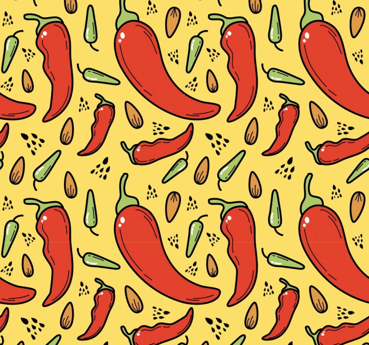 Kitchen roller blind red and green hot chili - TenStickers