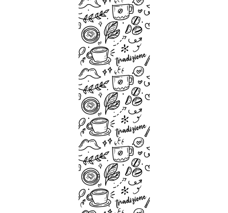 Kitchen roller blind italian coffee tradition - TenStickers