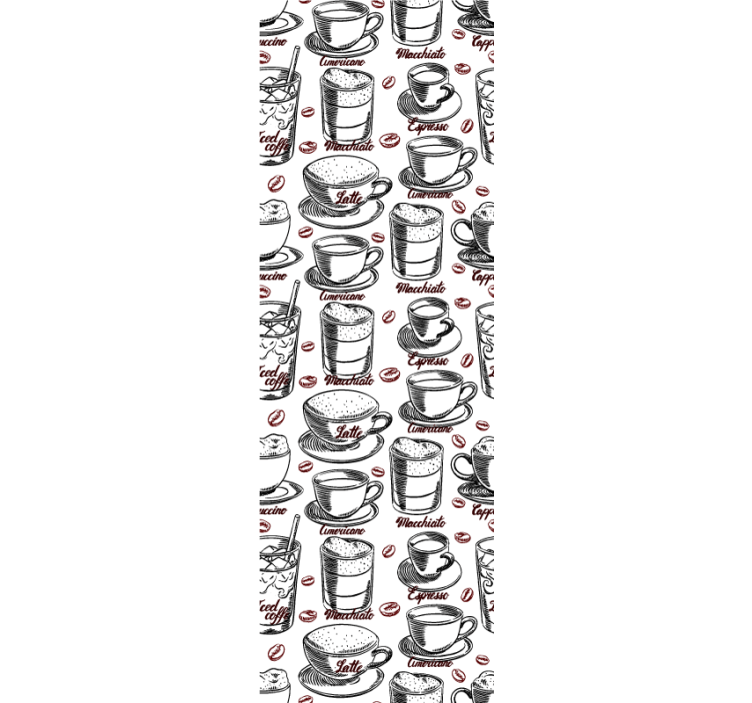 Coffee pattern kitchen roller blind - TenStickers