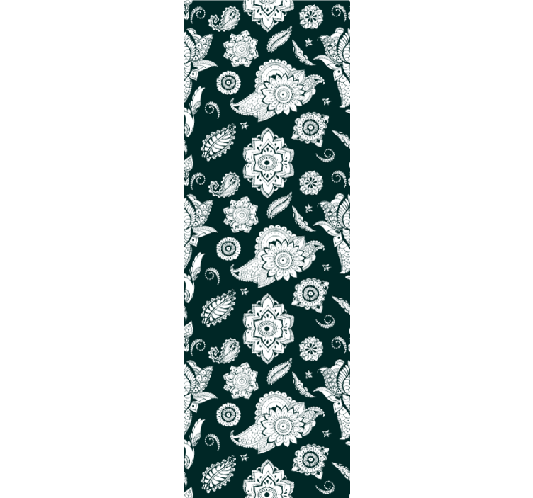 Kitchen roller blind indian paisley design - TenStickers
