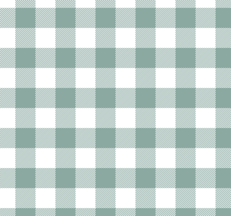 Green tartan kitchen roller blind - TenStickers