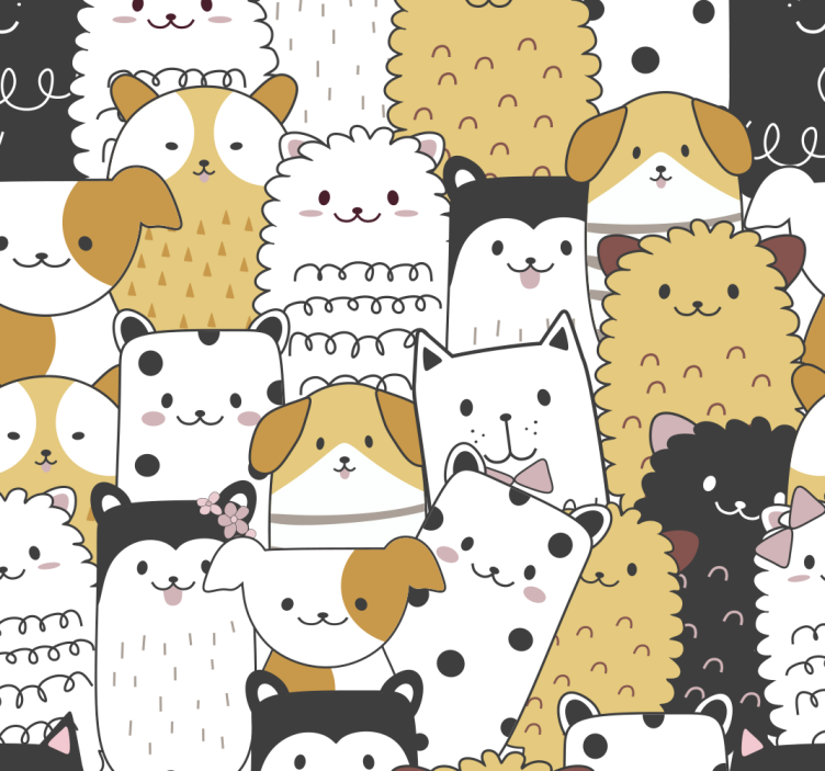 Blind children cute dogs pattern blanket - TenStickers