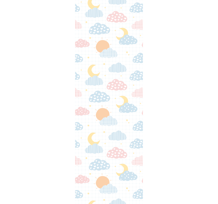 Blind children adorned with cute cloudy patterns - TenStickers