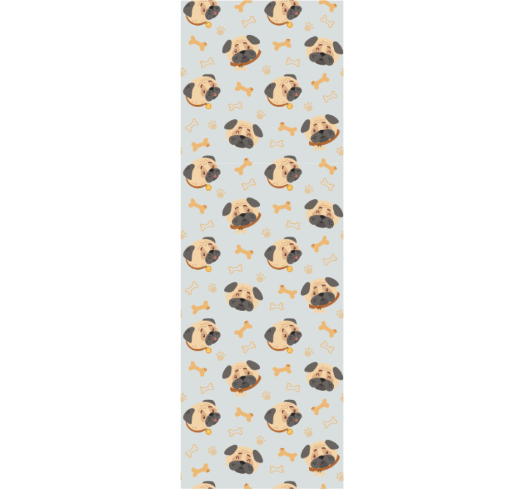 Blind children british bulldog puppies pattern - TenStickers