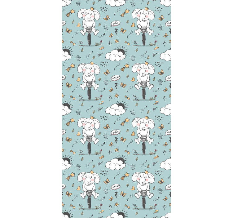 Blind children elephants waving - TenStickers