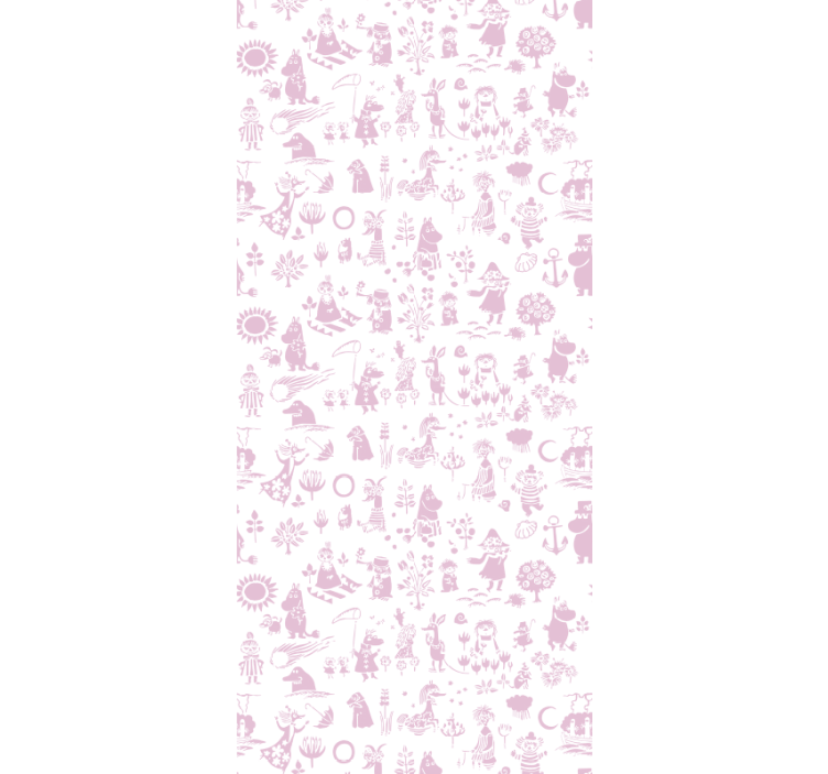 Blind children pink moomin full - TenStickers