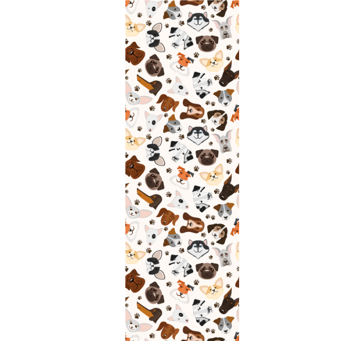 Blind children cute mix puppy and dog pattern - TenStickers