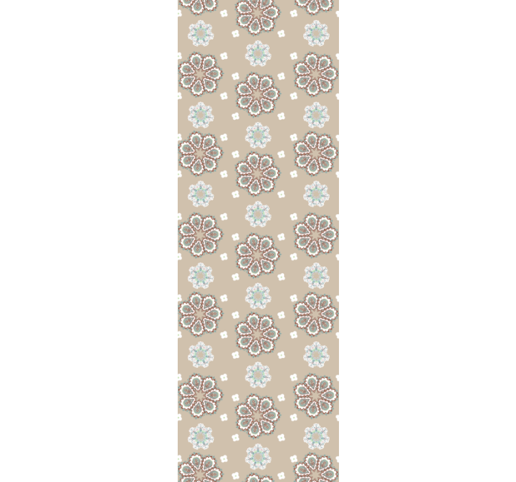 Roller blind office with elegant vintage floral pattern - TenStickers