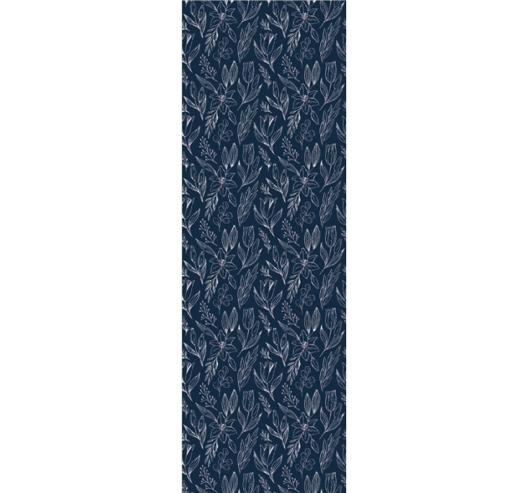 Roller blind office lilies seamless floral pattern - TenStickers