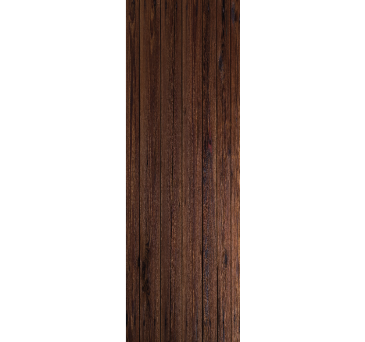 Roller blind office dark brown rustic wood planks - TenStickers