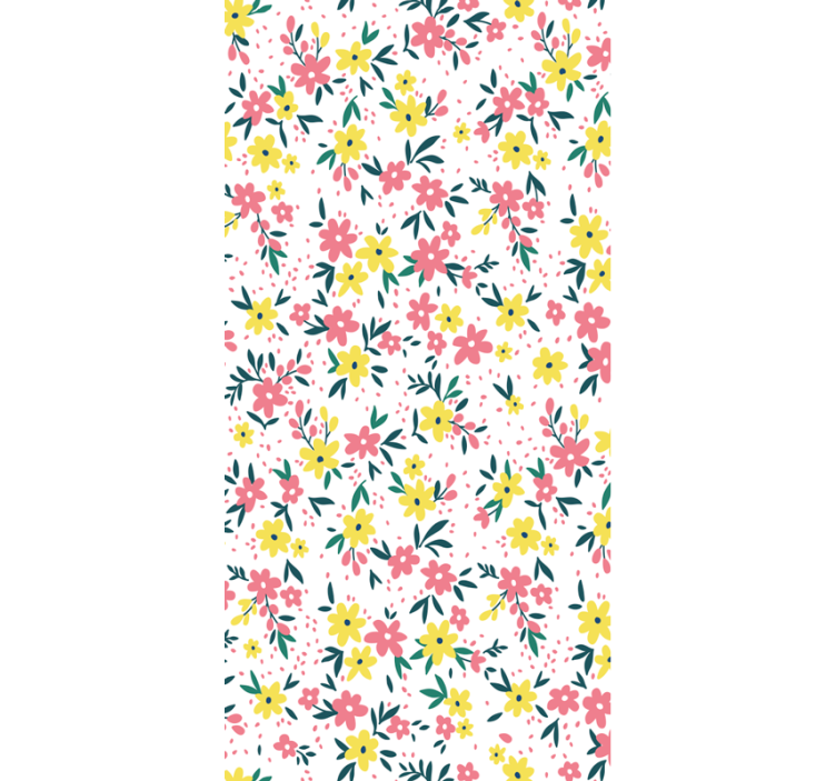 Roller blind office flowerprint 'ifuru' white - TenStickers