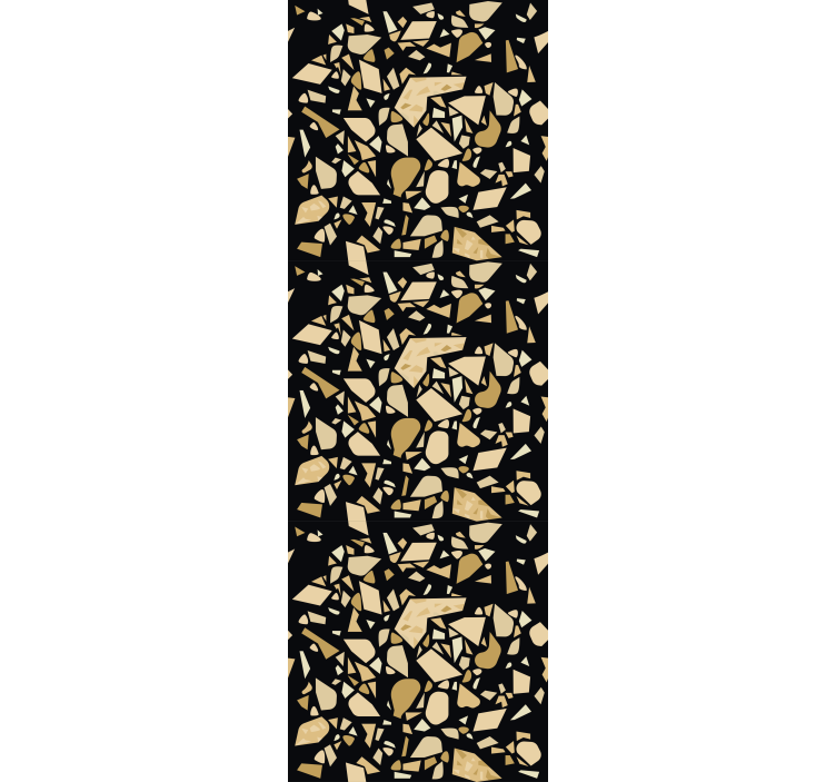 Roller blind office terrazzo style black gold - TenStickers