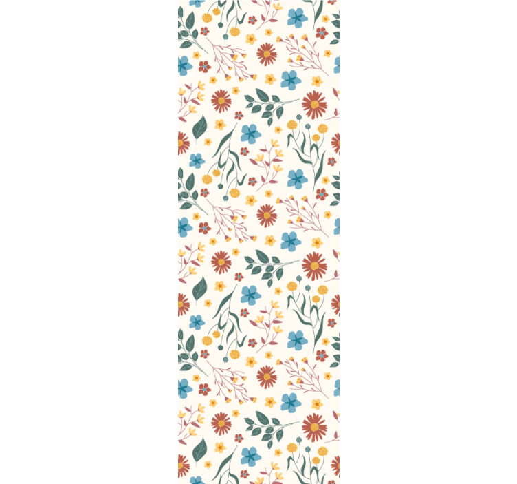 Different flowers and plants roller blind office - TenStickers