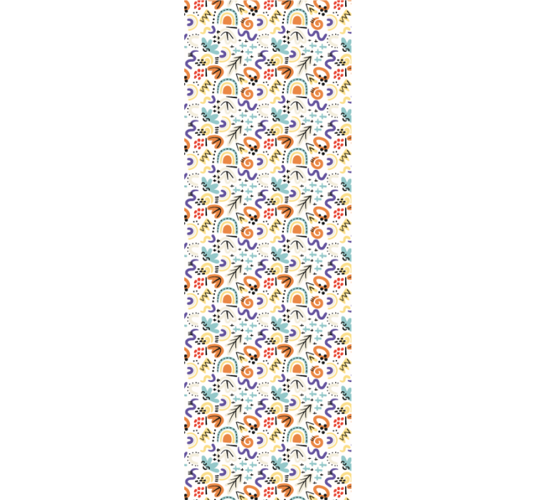 Roller blind office organic flat abstract design - TenStickers