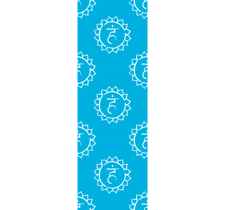 Roller blind office throat chakra design - TenStickers