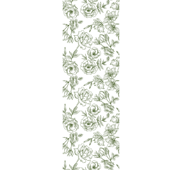 Roller blind office white roses - TenStickers
