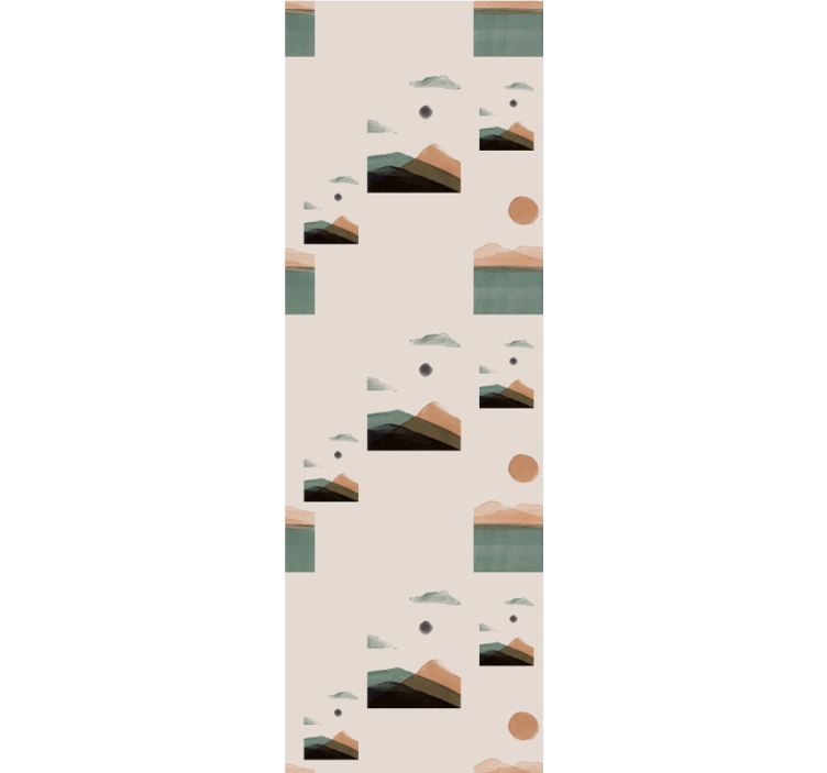 Roller blind office abstract mountains design - TenStickers