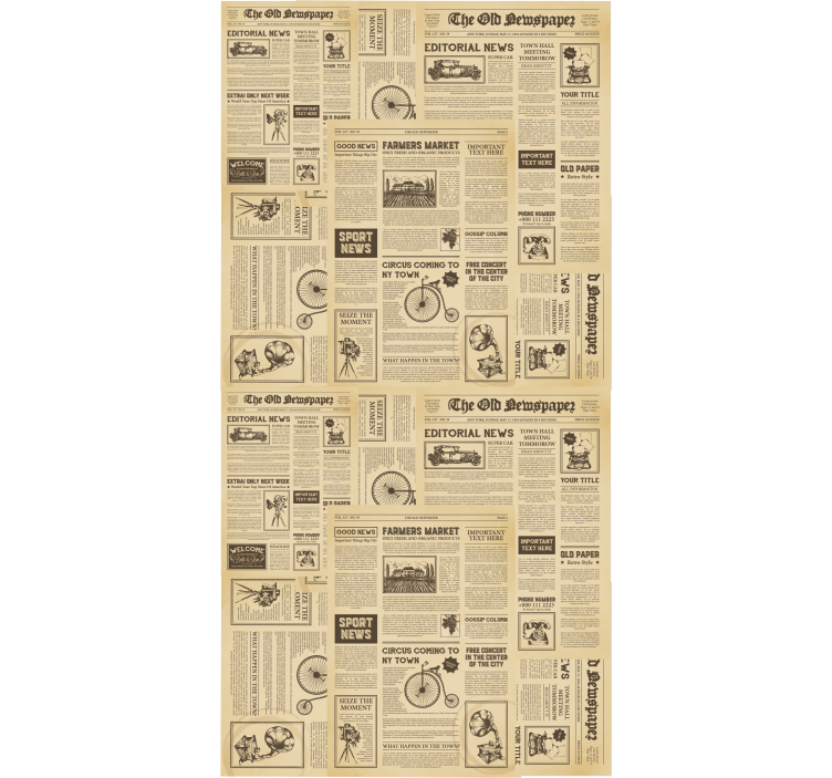 Roller blind office vintage american newspaper design - TenStickers