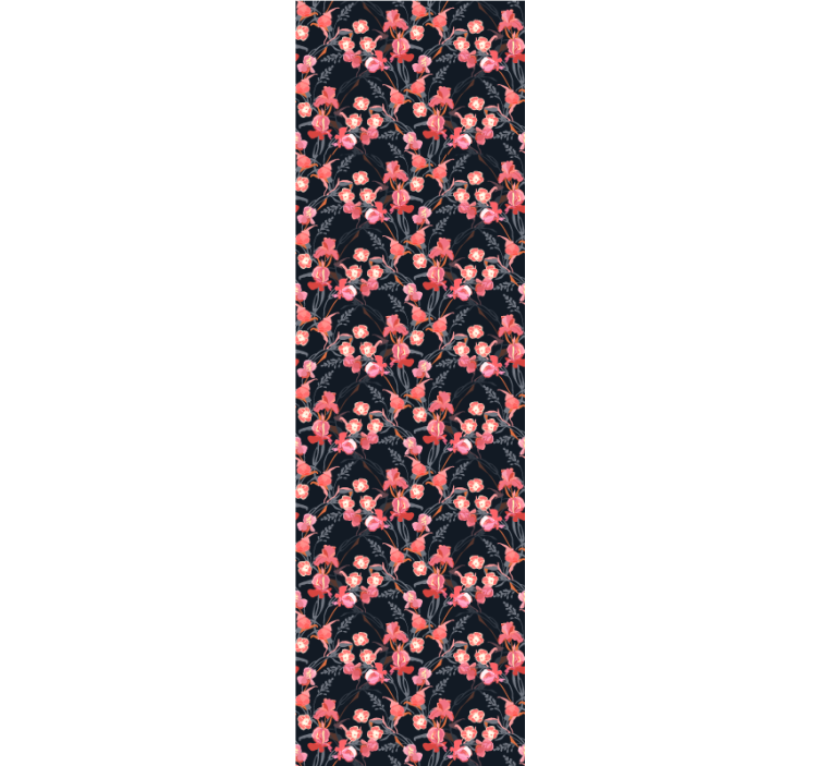 Roller blind office with delicate pink blossoms - TenStickers