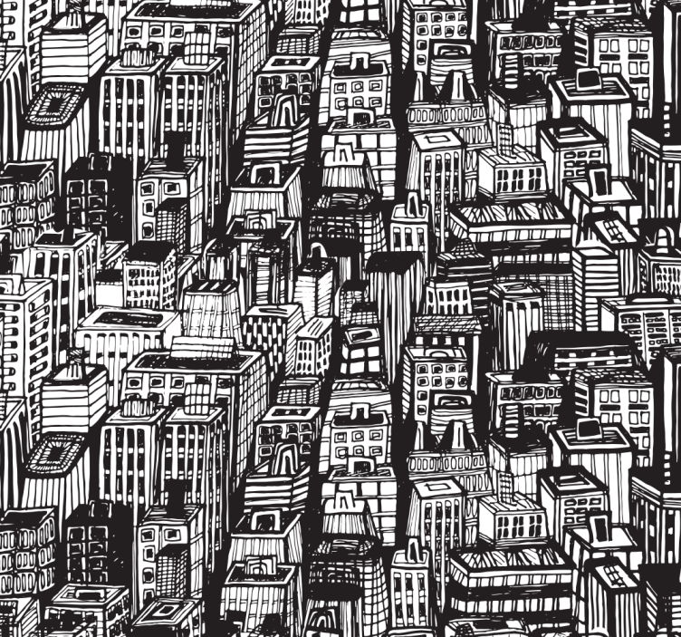 Roller blind office inspired by new york skyscrapers - TenStickers