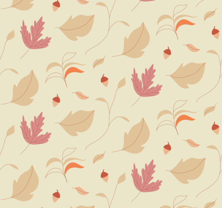 Roller blind office autumn leaves design - TenStickers