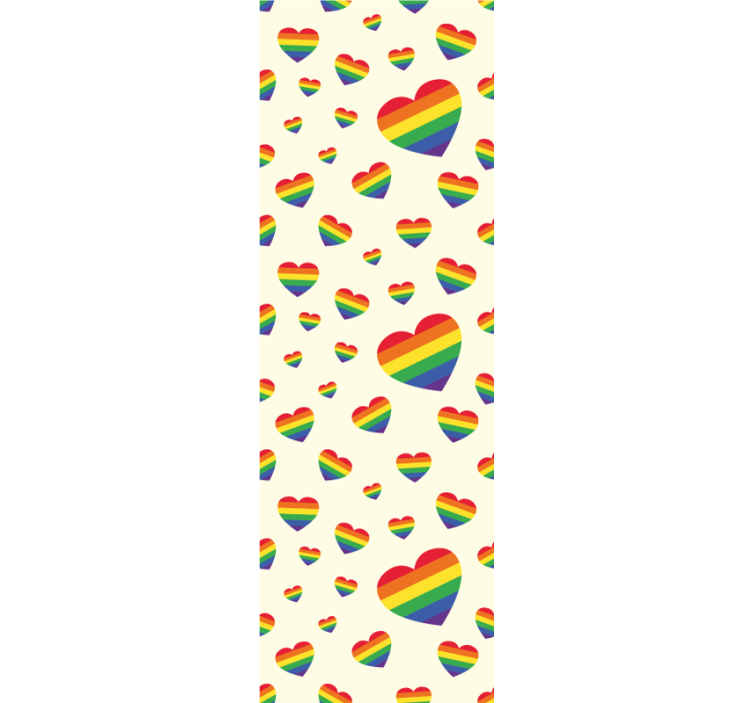 Blind teens rainbow hearts display - TenStickers