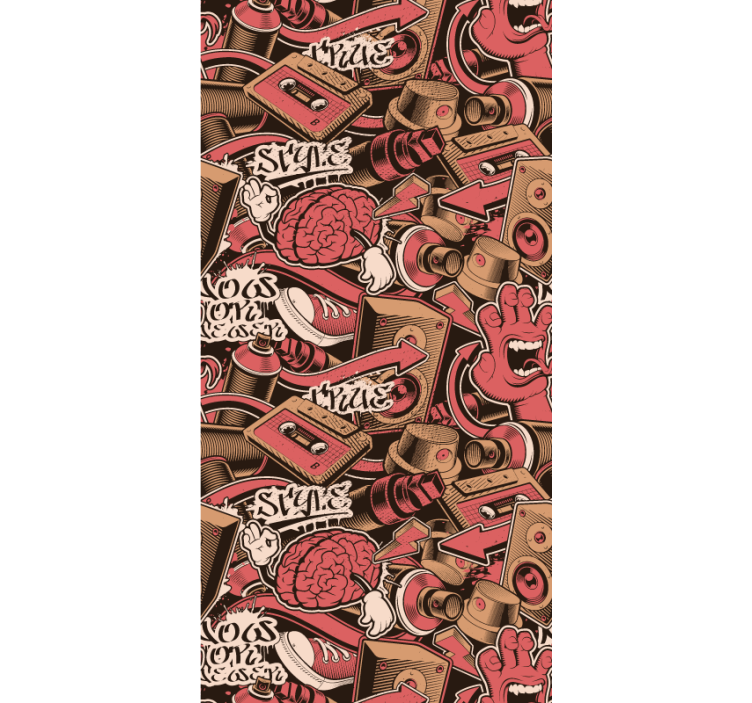 Blind teens red graffiti artwork - TenStickers