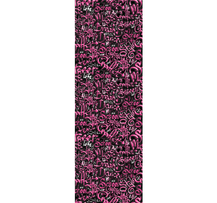 Blind teens in pink and black graffiti - TenStickers