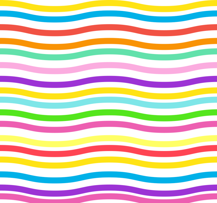 Blind teens with irregular rainbow stripes - TenStickers