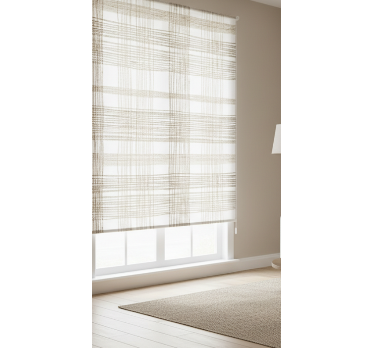 Blind beige thin jute beige pattern - TenStickers