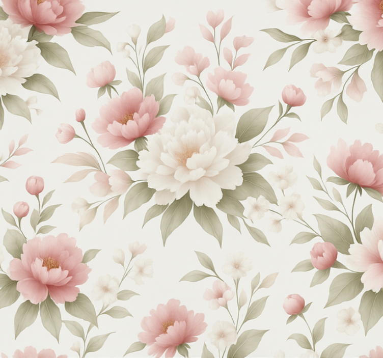 Blind pink floral peony design - TenStickers