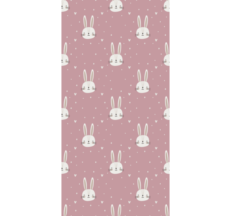 Blind pink baby bunny faces - TenStickers