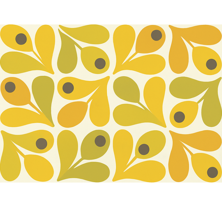 Blind yellow retro yellow geometrics - TenStickers
