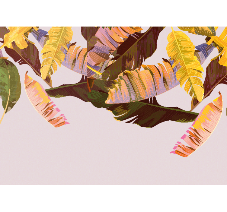 Kitchen roller blind exotic banana leaves - TenStickers