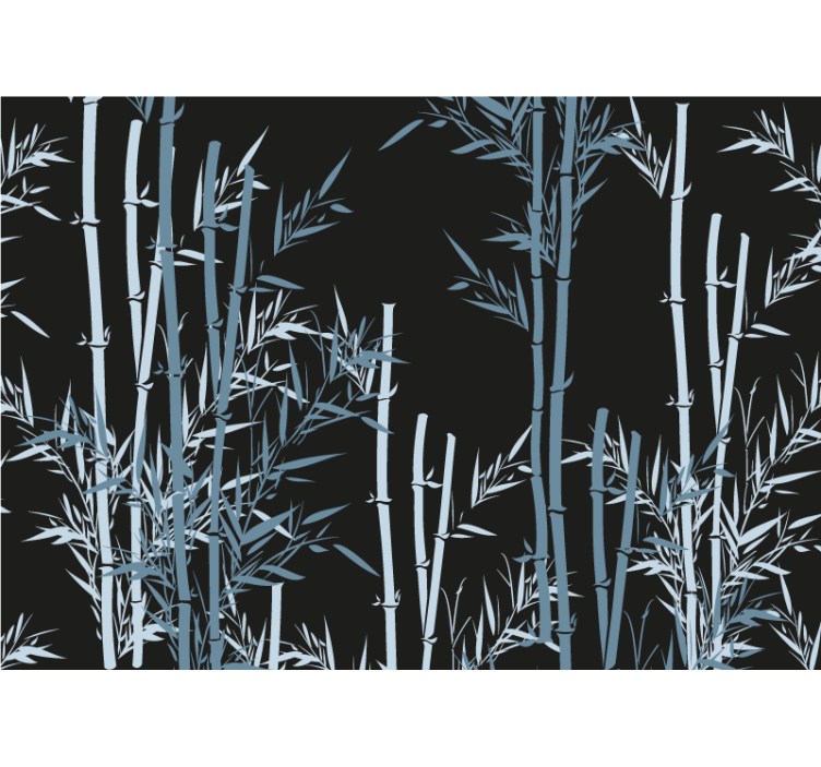 Bamboo leaves design kitchen roller blind - TenStickers