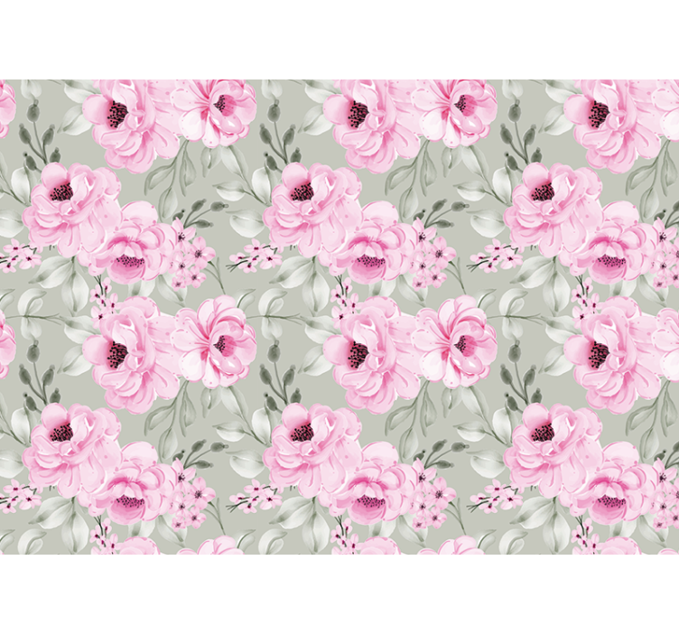 Kitchen roller blind in pastel peony colors - TenStickers