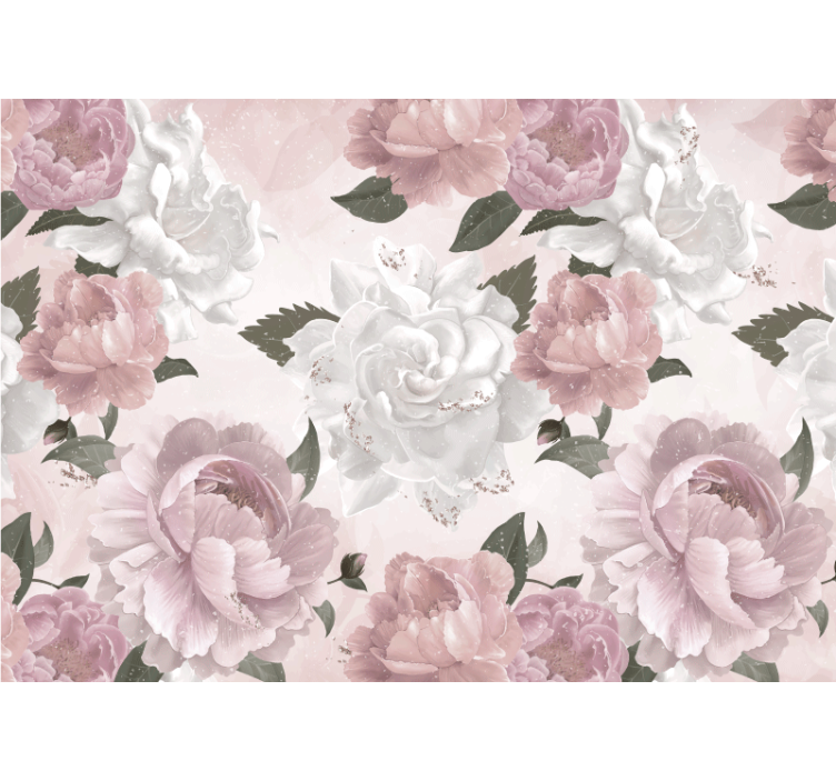 Kitchen roller blind with provencal peonies design - TenStickers