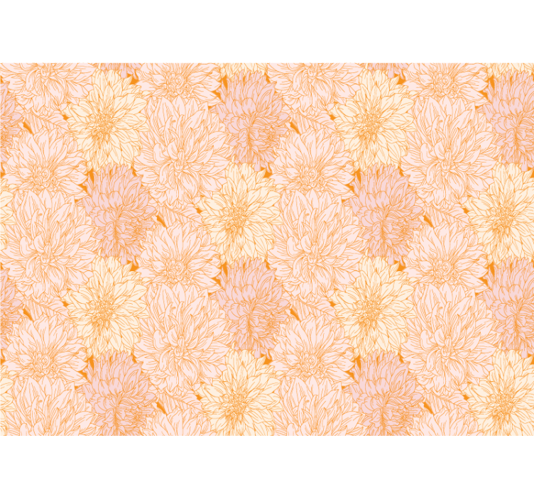 Kitchen roller blind with a lot of white dahlia texture - TenStickers