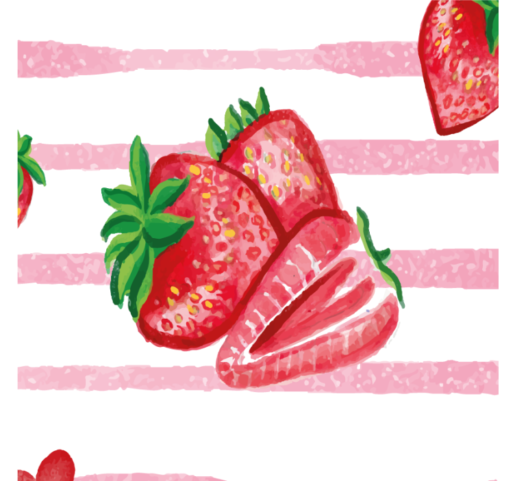 Kitchen roller blind with seamless strawberries design - TenStickers