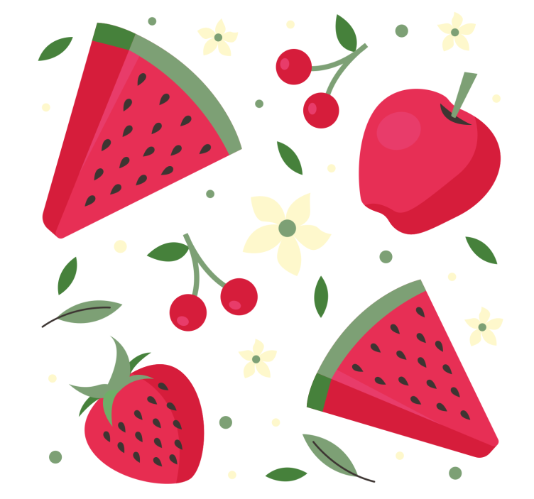 Kitchen roller blind with assorted fruit pattern - TenStickers