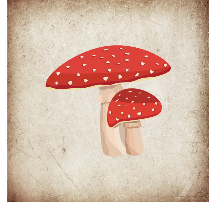 Kitchen roller blind with amanita mushroom design - TenStickers